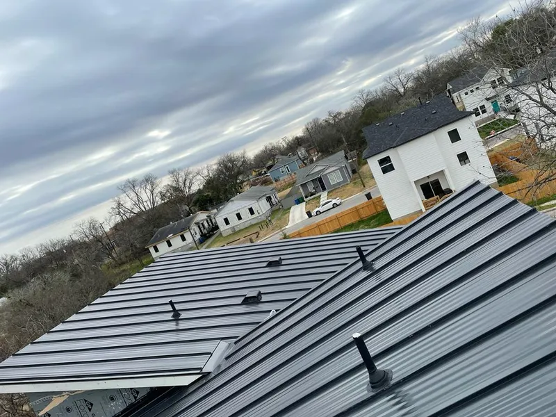 Standing seam metal roof panels with vents for Skylight Repair in Hutto